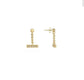 JOMA JEWELLERY Demi Gold Pave Bar Drop Earrings