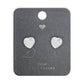 CRYSTAL HEART STUDS EAR28