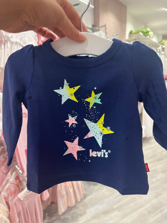 Levis Navy Stars top