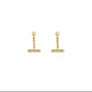 JOMA JEWELLERY Demi Gold Pave Bar Drop Earrings