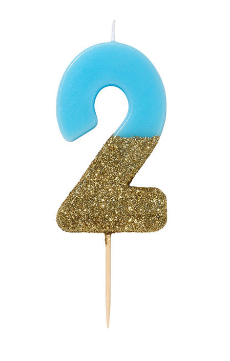 Number / Age Candle - Glitter Dipped