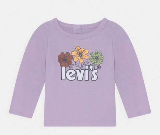 Levis Lilac Pastel cotton logo top - Flowers