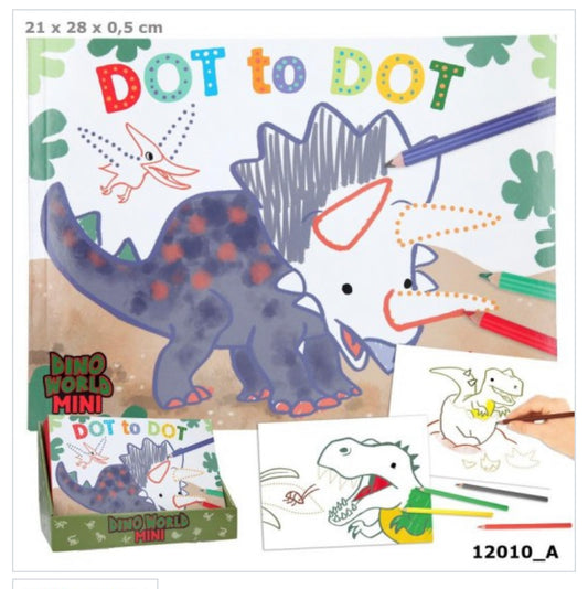 Dino World Dot to Dot Colouring Book MINI DINO 12010