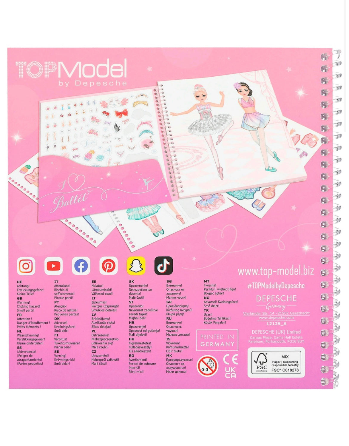 TOPModel Dress Me Up Ballet Stickerbook