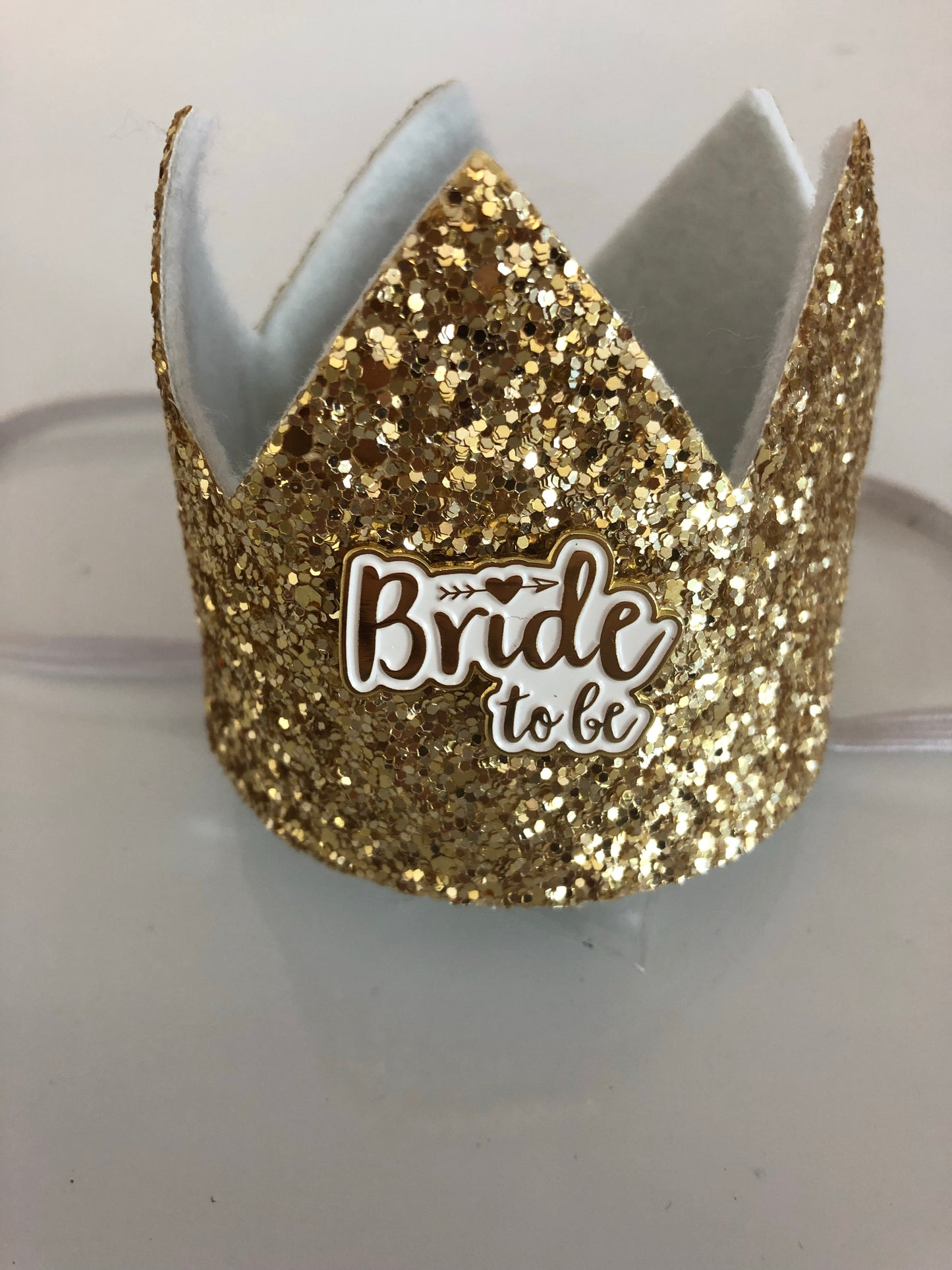 Bride to be GOLD Glitter Crown
