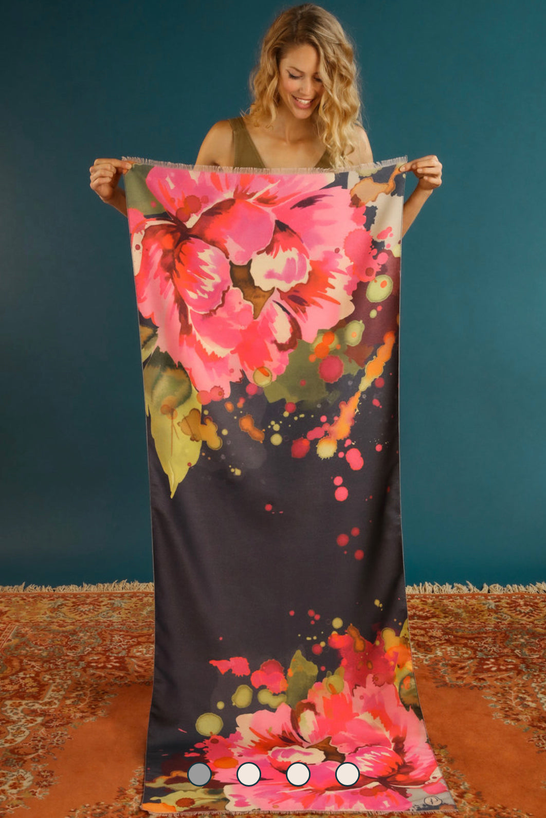 Luxurious Painted Peony LUX10 LUX10 Scarf