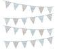 Pastel floral fabric bunting