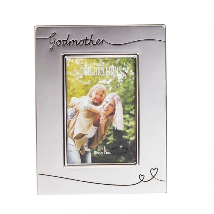 Godmother Photo Frame - 4” x 6” silver plated