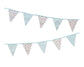 Pastel floral fabric bunting