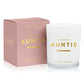 SENTIMENT CANDLE AMAZING AUNTIE WHITE & GOLD