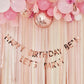 ROSE GOLD PERSONALISED BIRTHDAY BANNER