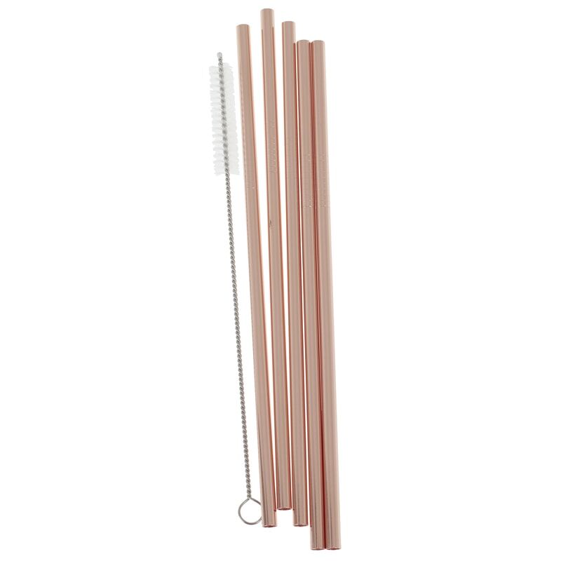 Rose Gold Stainless Steel Straws