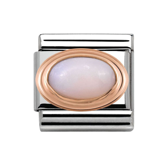 PINK OPAL OVAL STONES ROSE GOLD