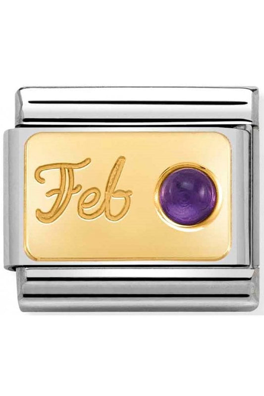 Classic Gold February Amethyst Birthstone