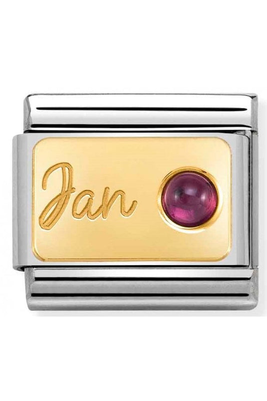 Classic Gold January Garnetl Birthstone