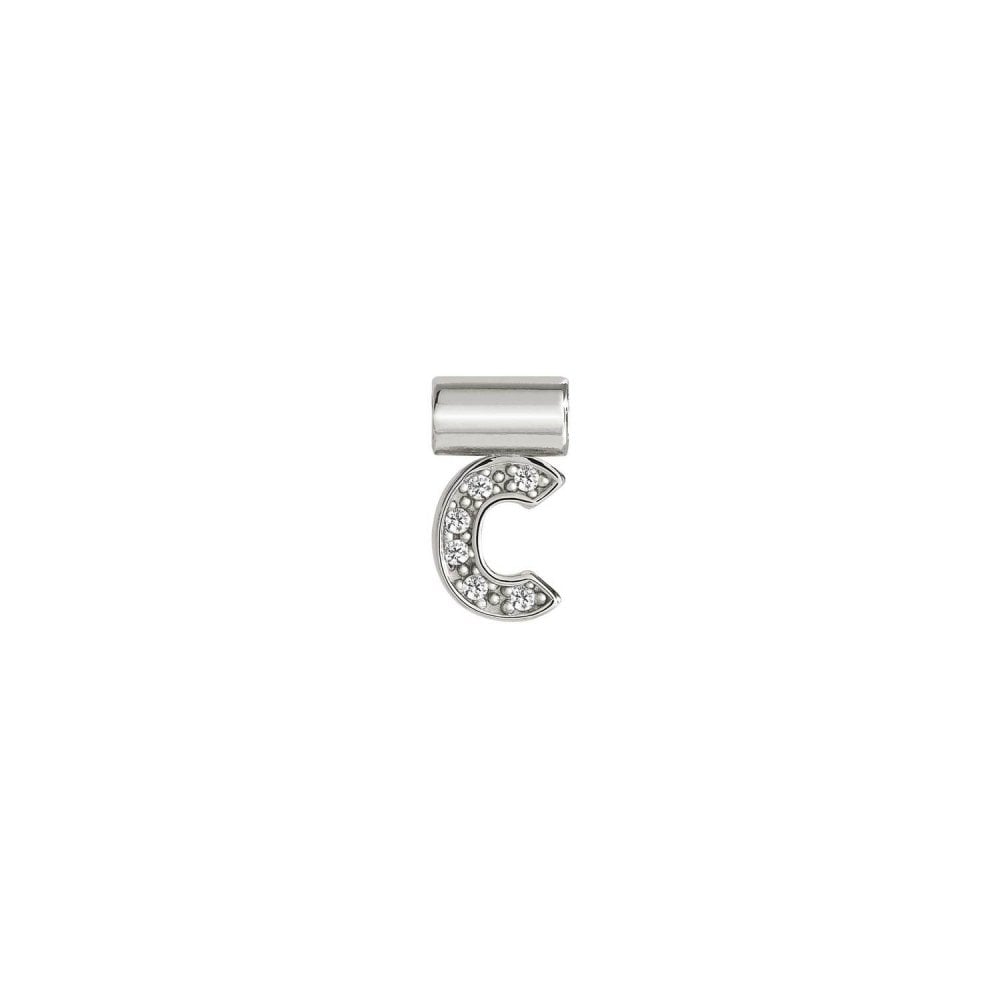 SeiMia Letter (C) Pendant Charm in Silver and CZ