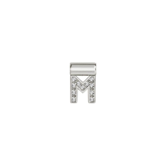 SeiMia Letter (M) Pendant Charm in Silver and CZ