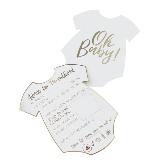 Gold Foiled Advice For The Parents Cards - OH BABY!