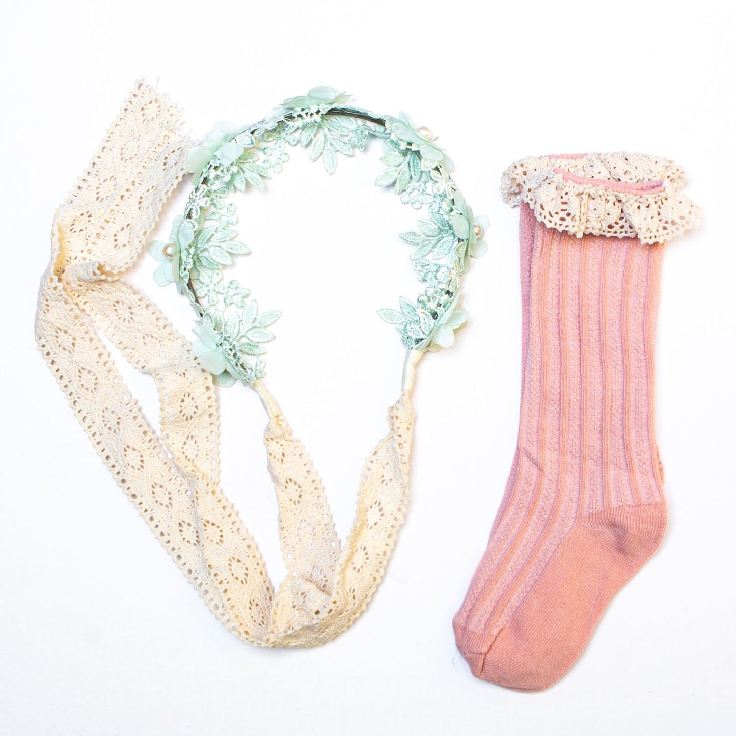 Mint Hairband & Socks Set - Swan Princess Party