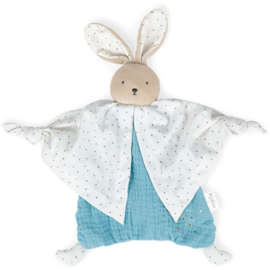 Kaloo Organic Cotton Doudou Rabbit Comfort Blanket (Blue)
