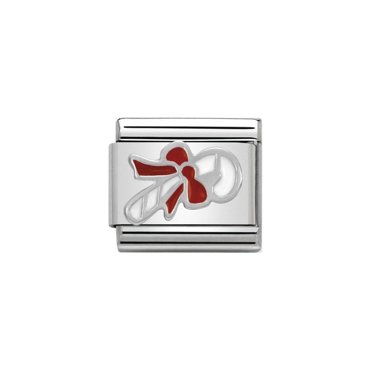 Classic Silver Candy Cane Charm