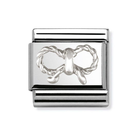 Classic Silver Elegance Bow Charm