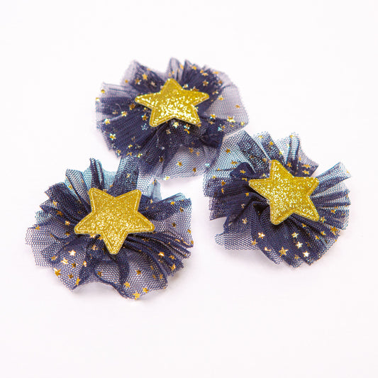 Gold Star Hair Clip - Little Stars Party 3pk