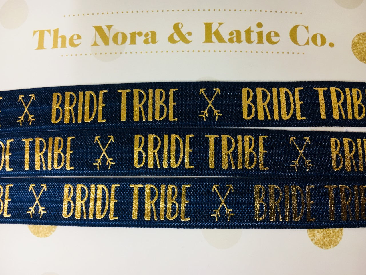 Bride Tribe Chokers - Navy & Metallic Gold