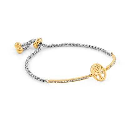 MILLELUCI bracelet S/Steel gold tree of life