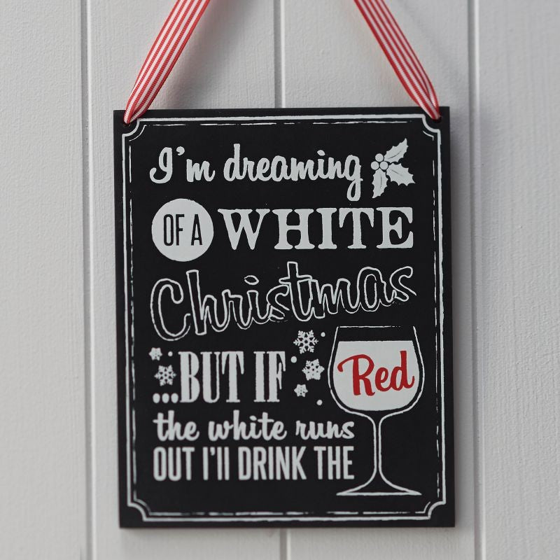 Christmas Wooden Chalkboard Wine Sign
