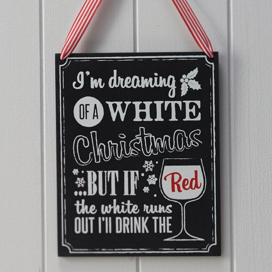 Christmas Wooden Chalkboard Wine Sign